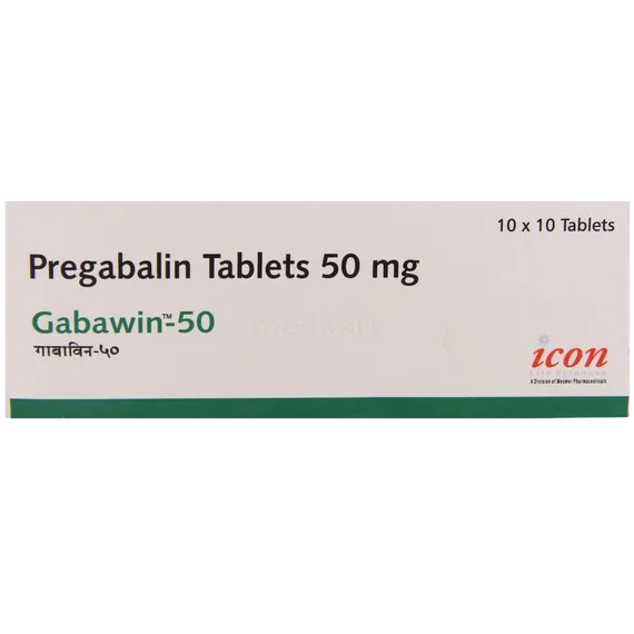 gabawin m 50mg tablet 10's